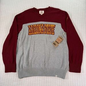 NWT 47 Brand Arizona State ASU Drop Back Sweater XL V Neck Knit